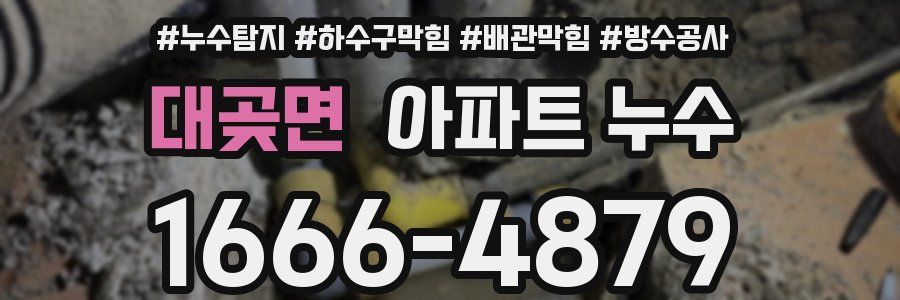 대곶면 아파트 누수