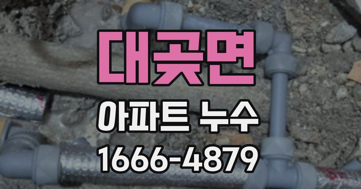 대곶면 아파트 누수