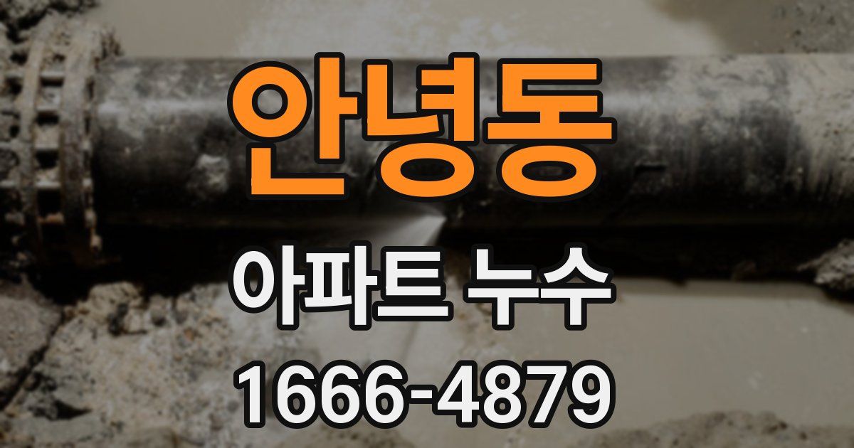 안녕동 아파트 누수