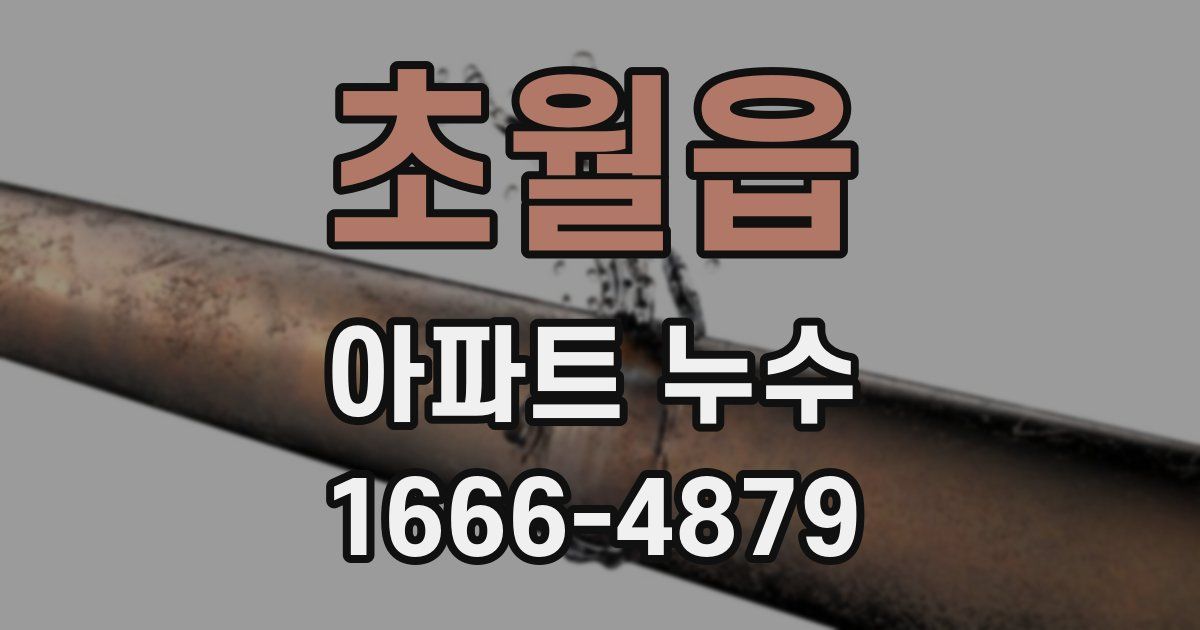 초월읍 아파트 누수