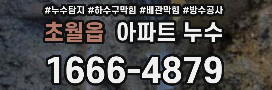 초월읍 아파트 누수