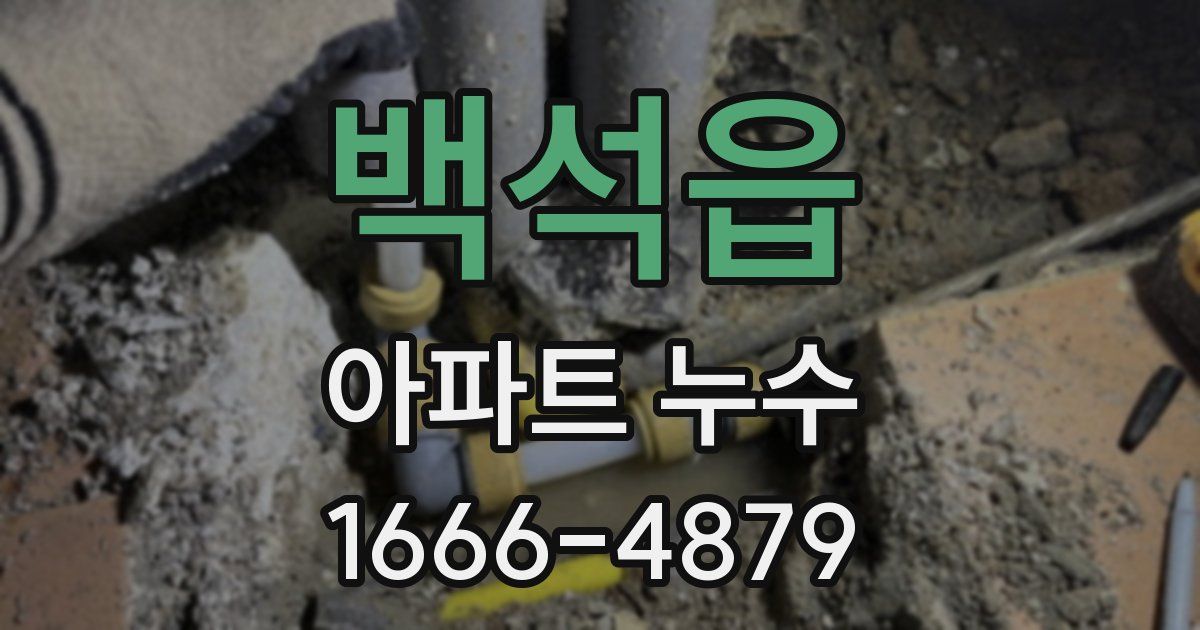 백석읍 아파트 누수