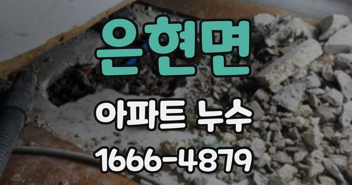 은현면 아파트 누수