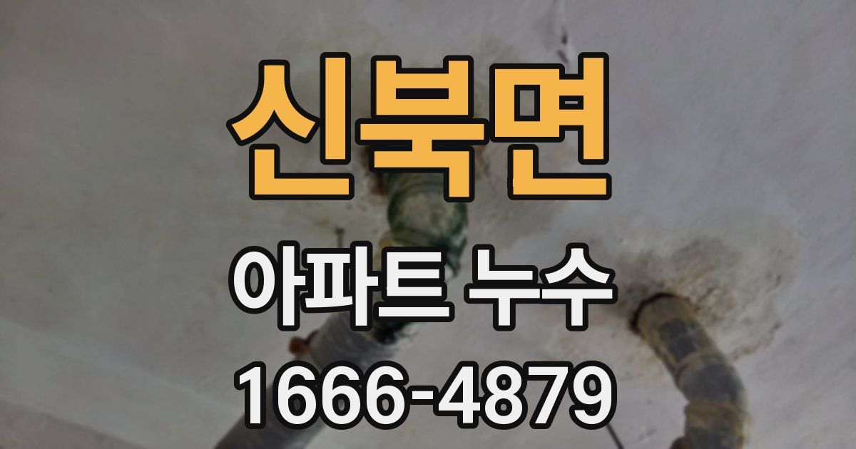 신북면 아파트 누수