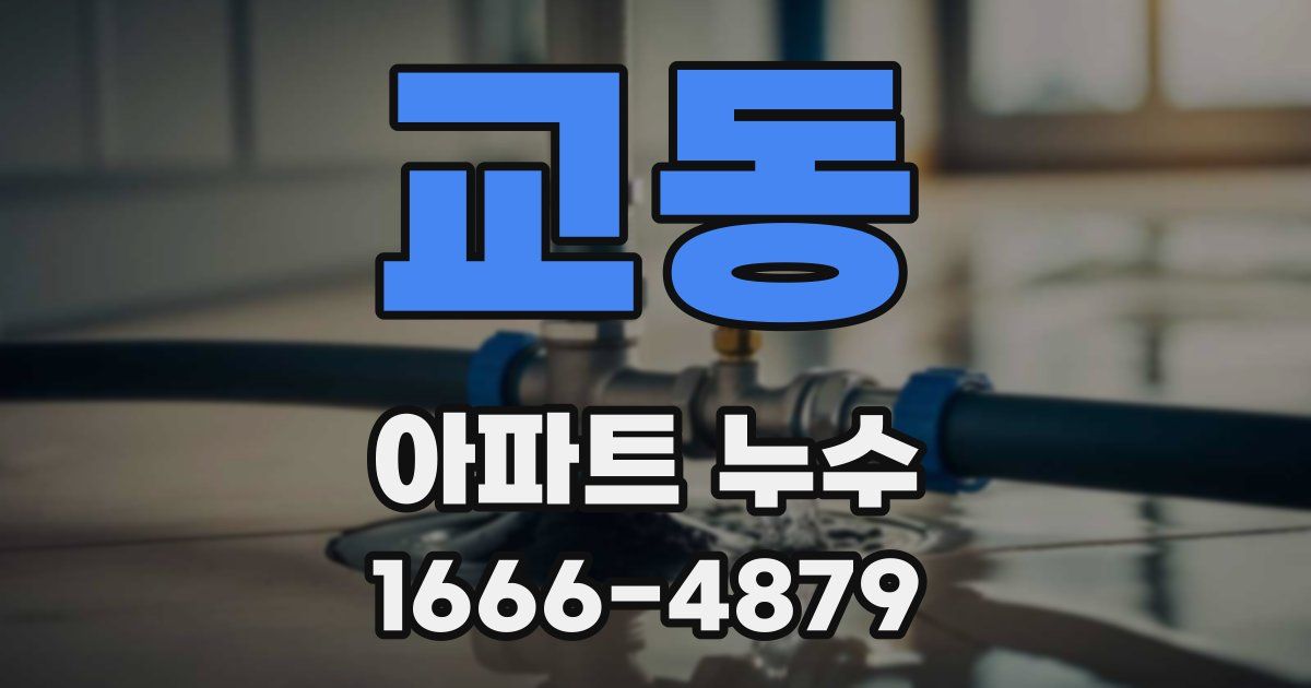 교동 아파트 누수