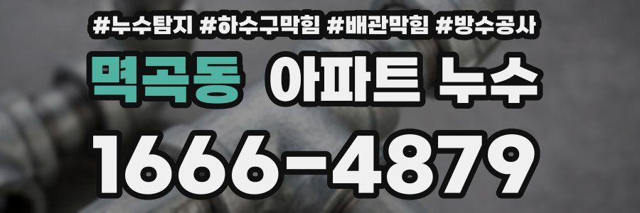 멱곡동 아파트 누수