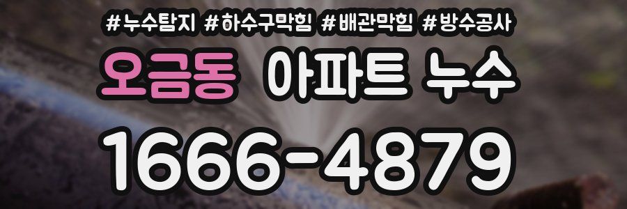 오금동 아파트 누수