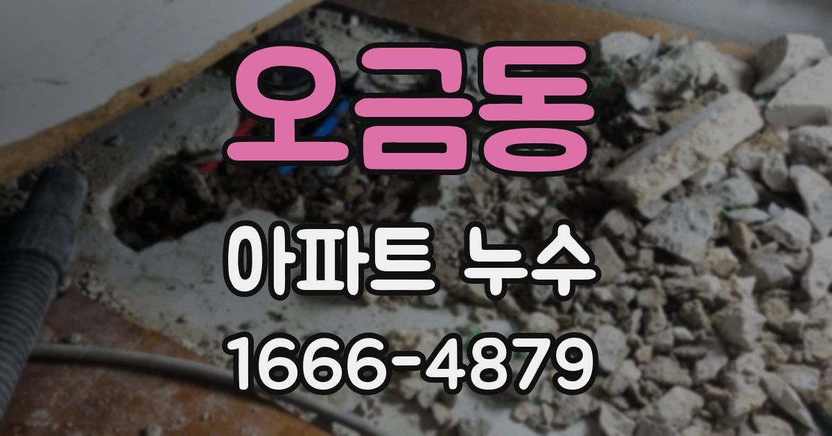 오금동 아파트 누수