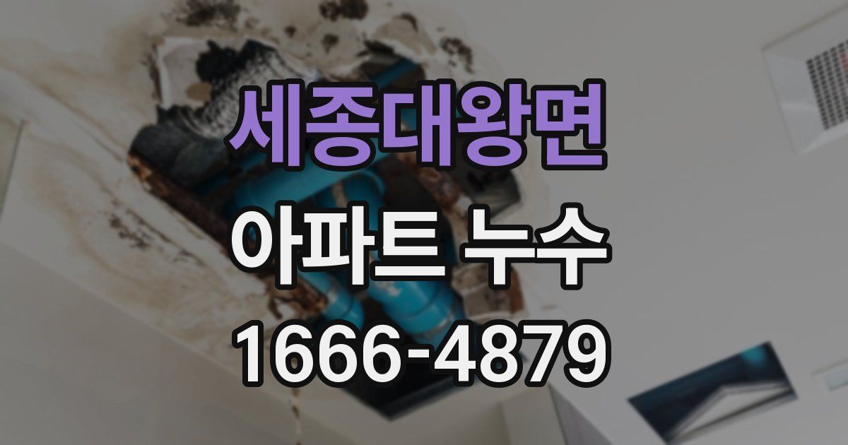 세종대왕면 아파트 누수