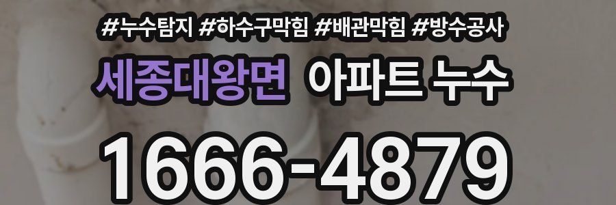 세종대왕면 아파트 누수