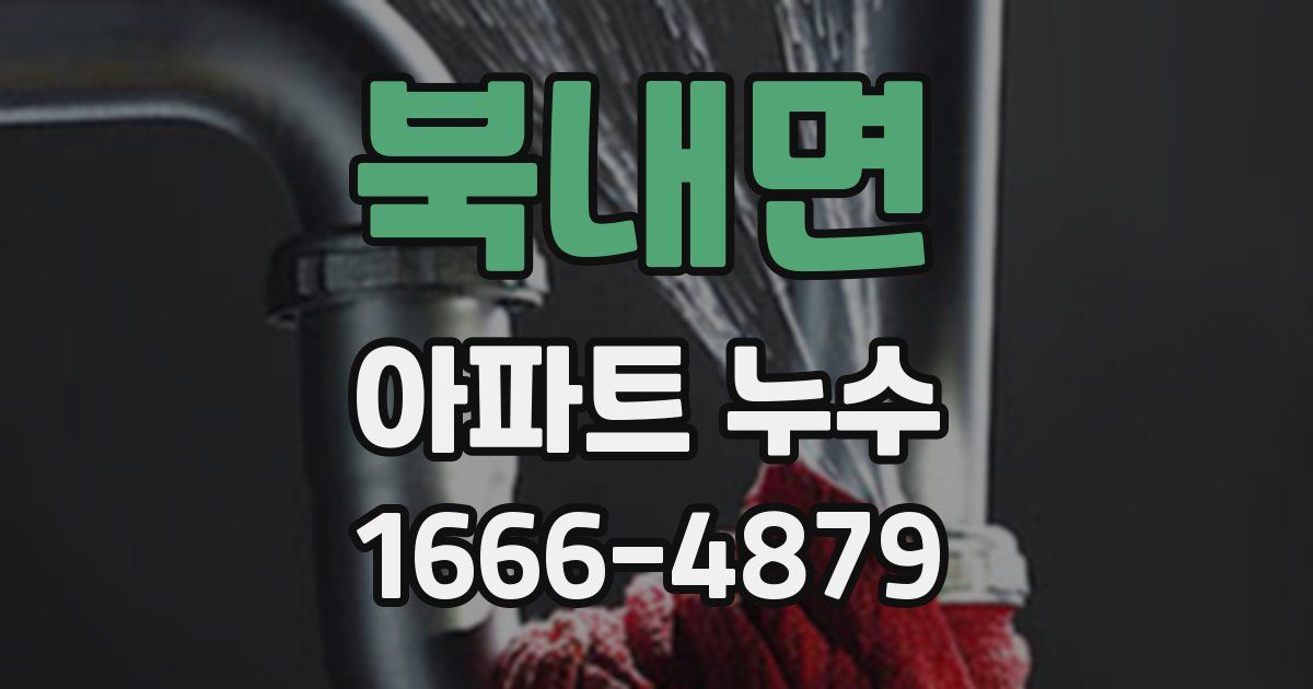 북내면 아파트 누수
