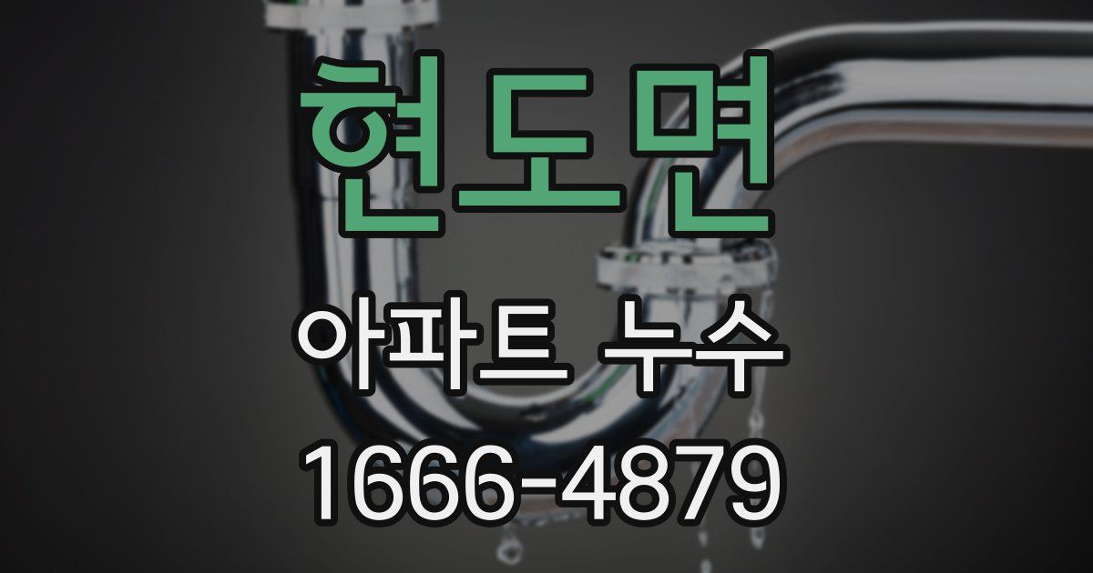 현도면 아파트 누수
