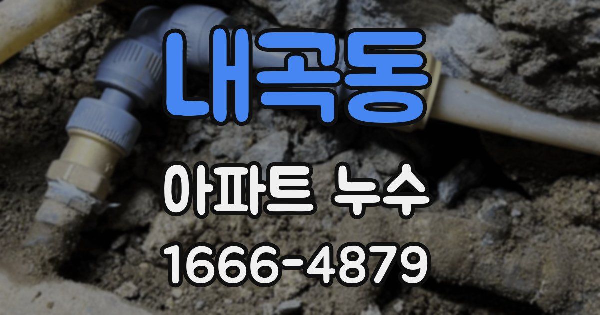 내곡동 아파트 누수