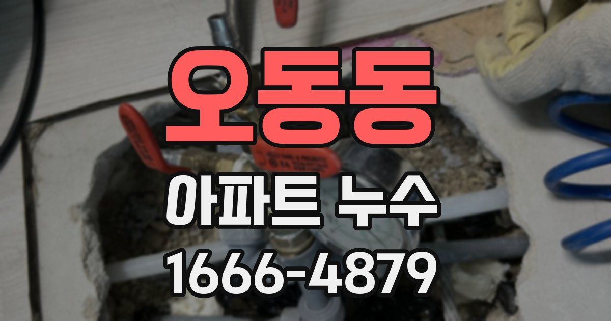 오동동 아파트 누수