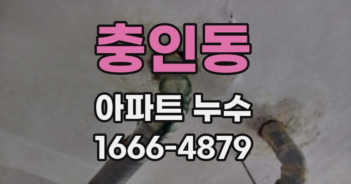 충인동 아파트 누수