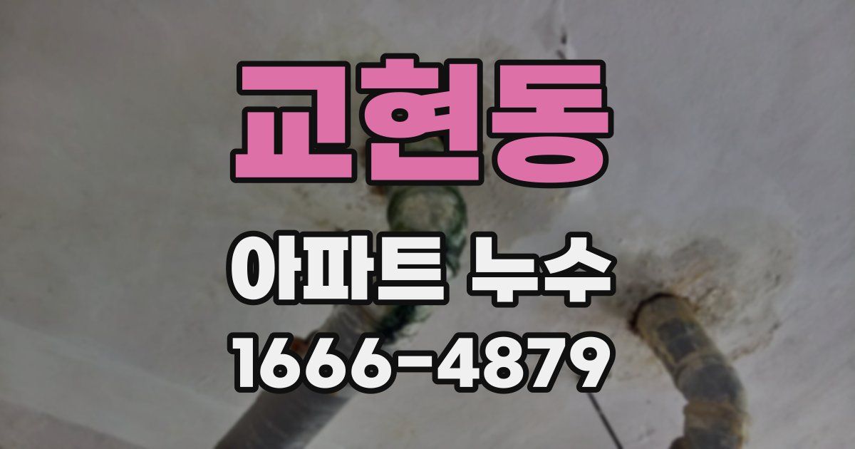 교현동 아파트 누수