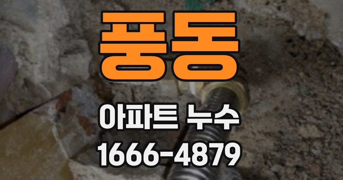 풍동 아파트 누수
