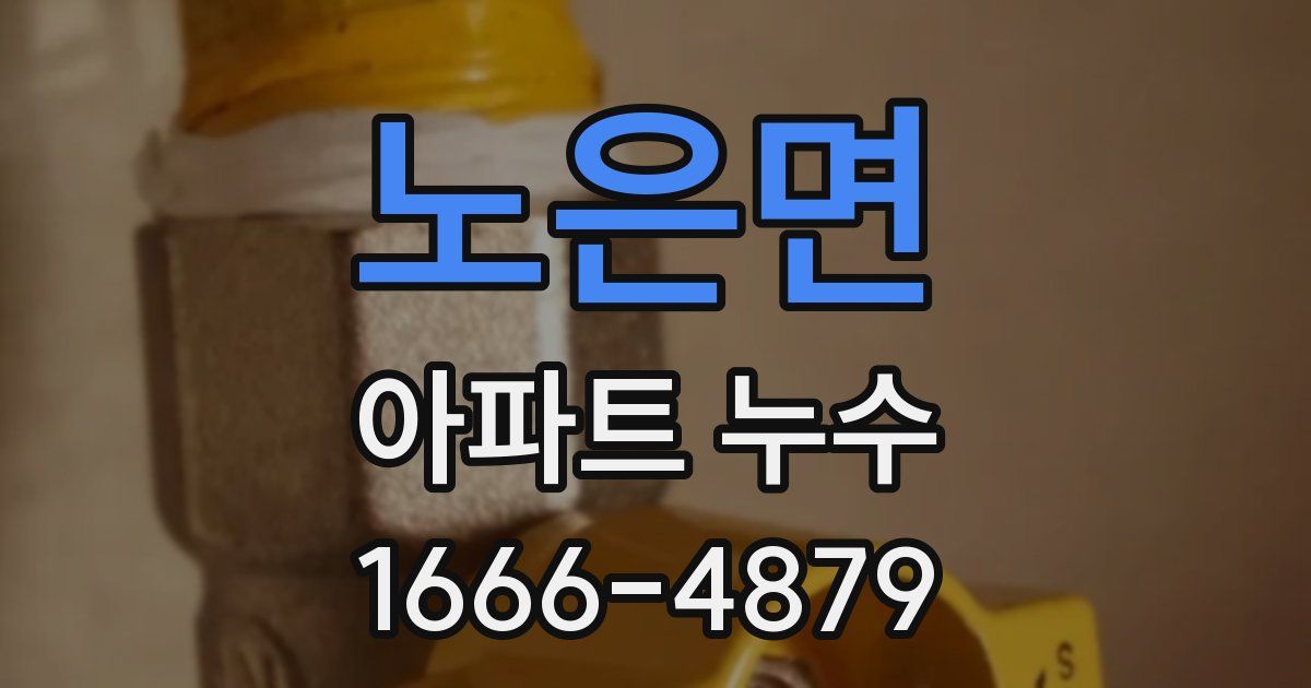 노은면 아파트 누수