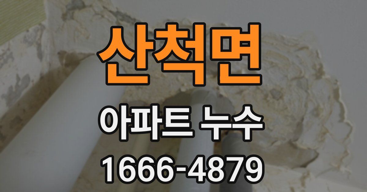 산척면 아파트 누수