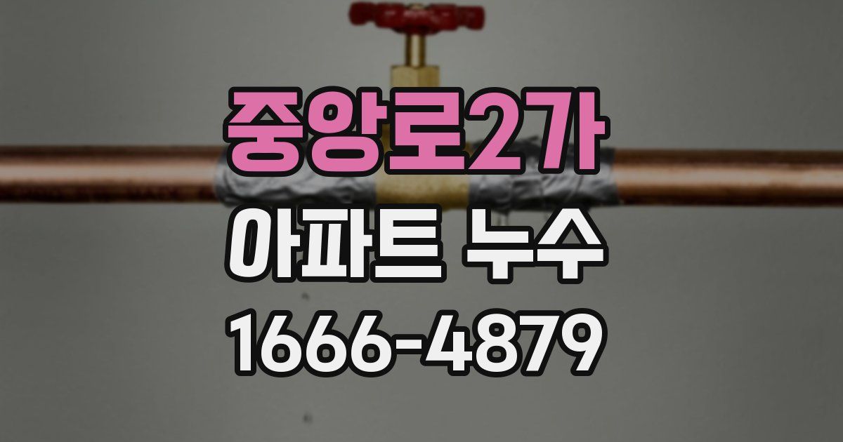 중앙로2가 아파트 누수