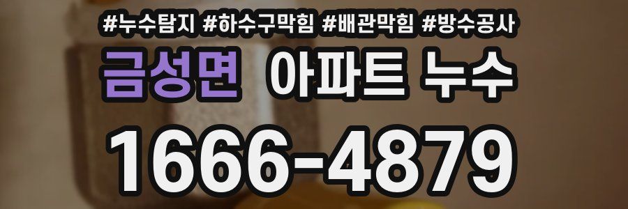 금성면 아파트 누수