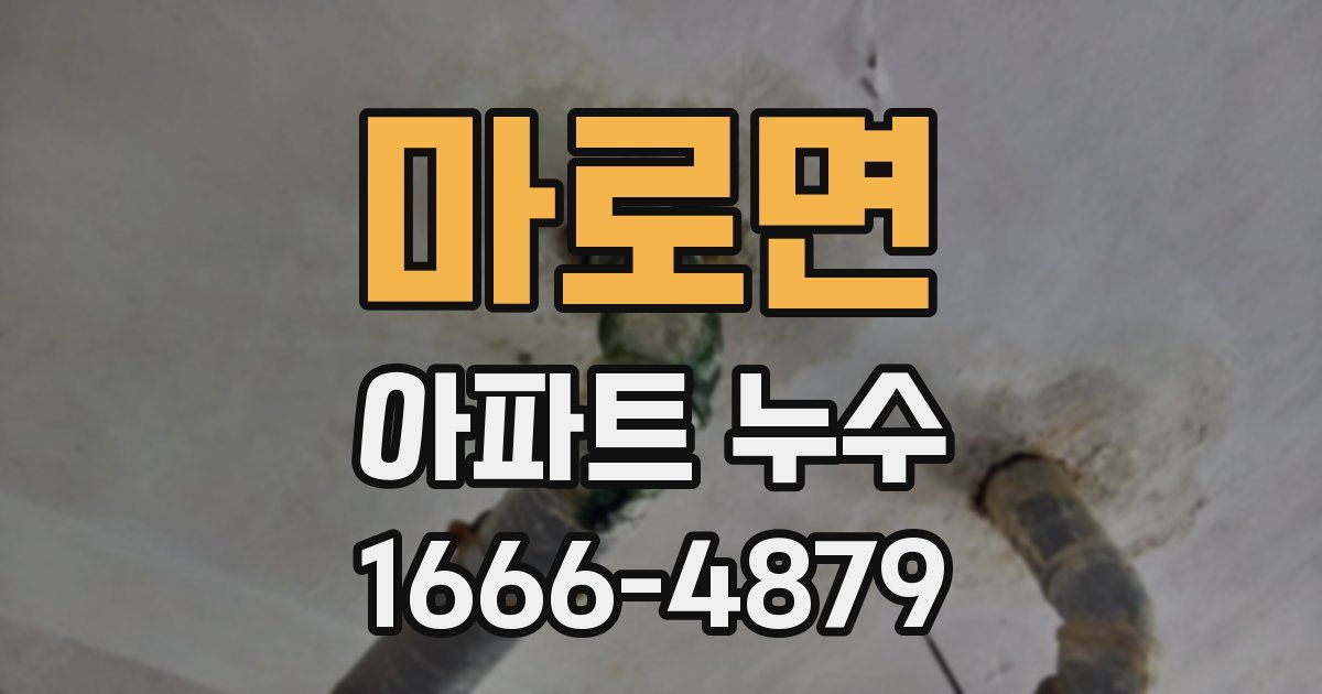 마로면 아파트 누수