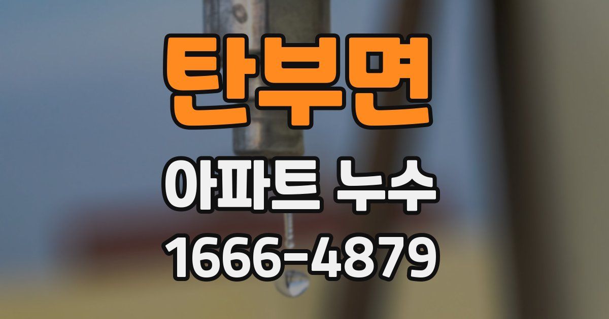 탄부면 아파트 누수