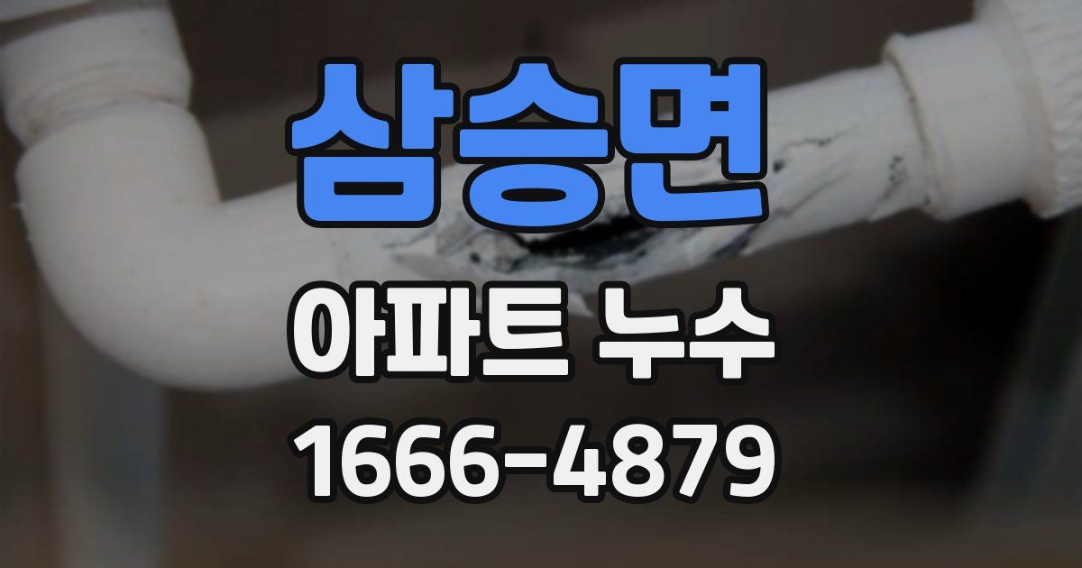 삼승면 아파트 누수