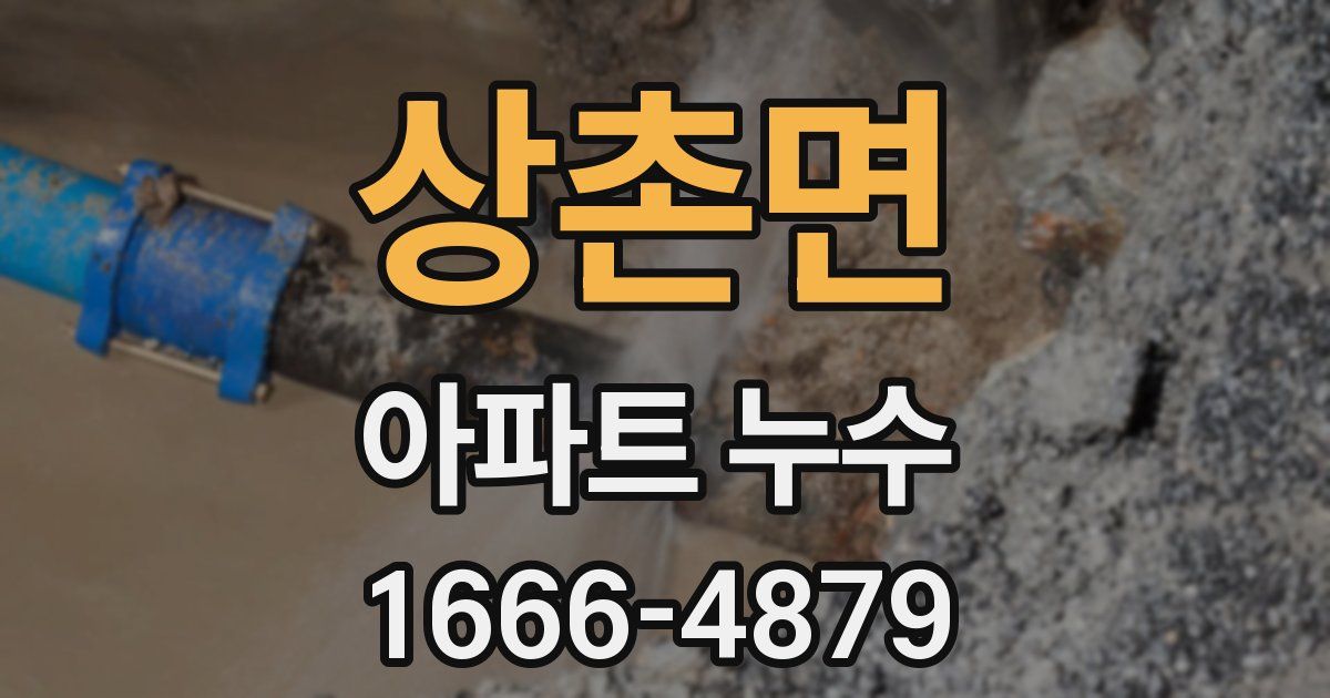 상촌면 아파트 누수