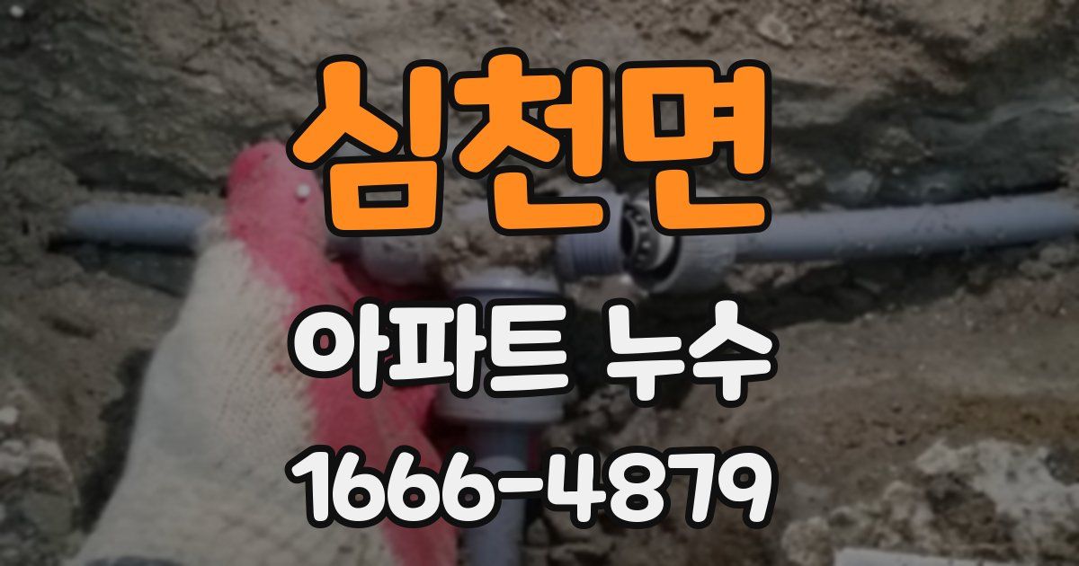 심천면 아파트 누수