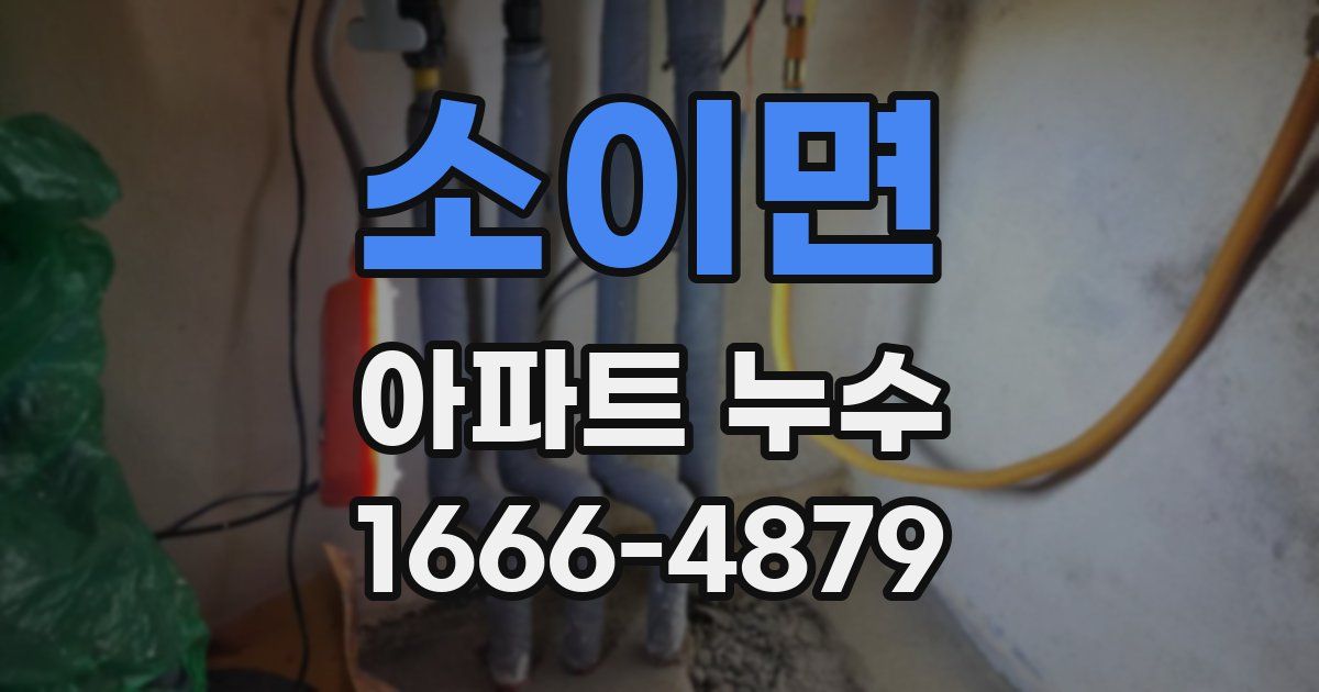 소이면 아파트 누수