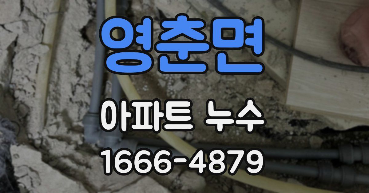 영춘면 아파트 누수