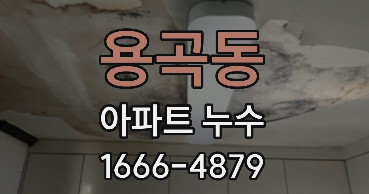 용곡동 아파트 누수