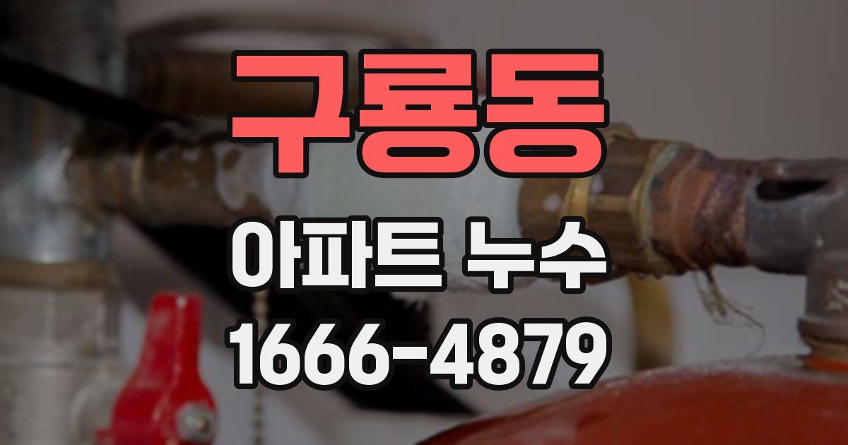 구룡동 아파트 누수