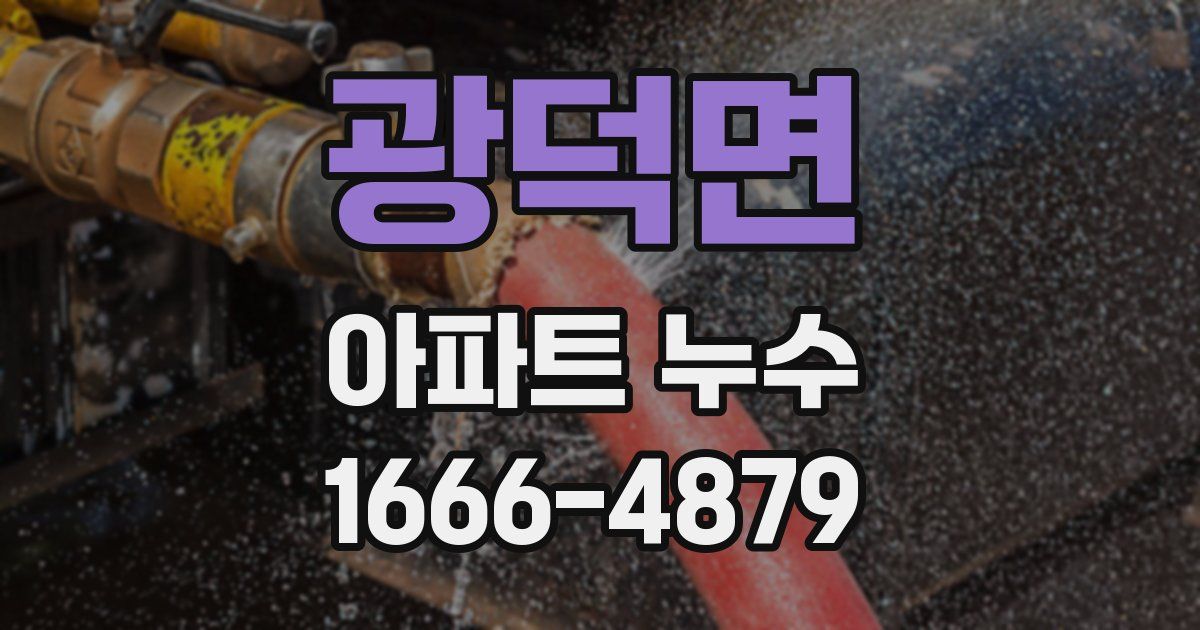 광덕면 아파트 누수