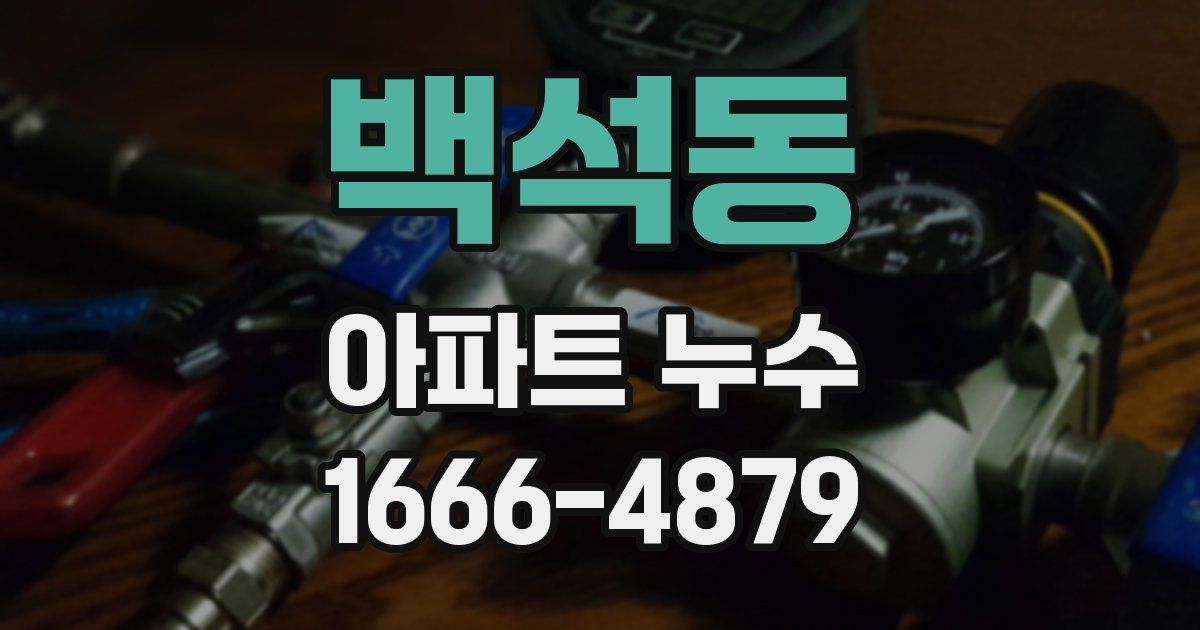 백석동 아파트 누수