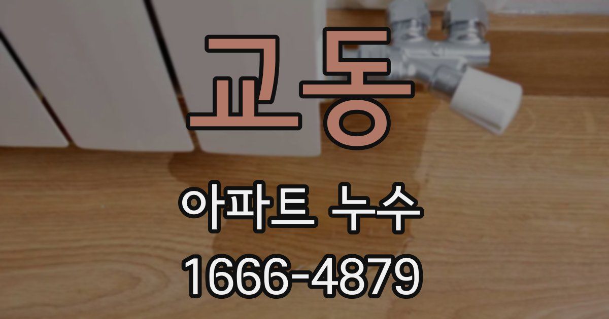 교동 아파트 누수