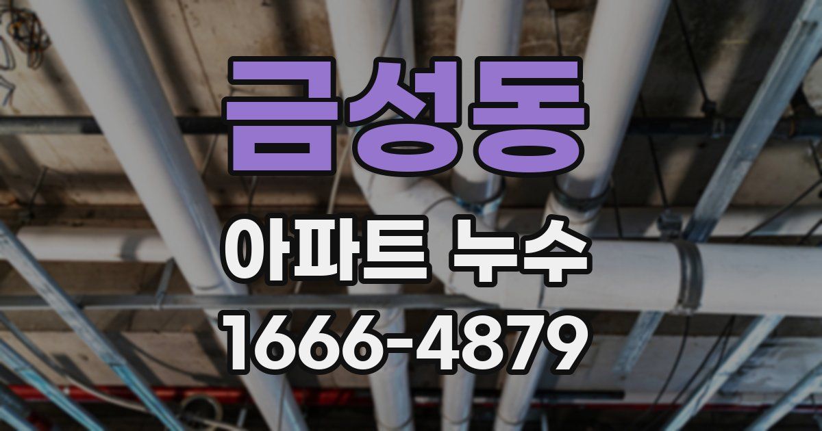금성동 아파트 누수