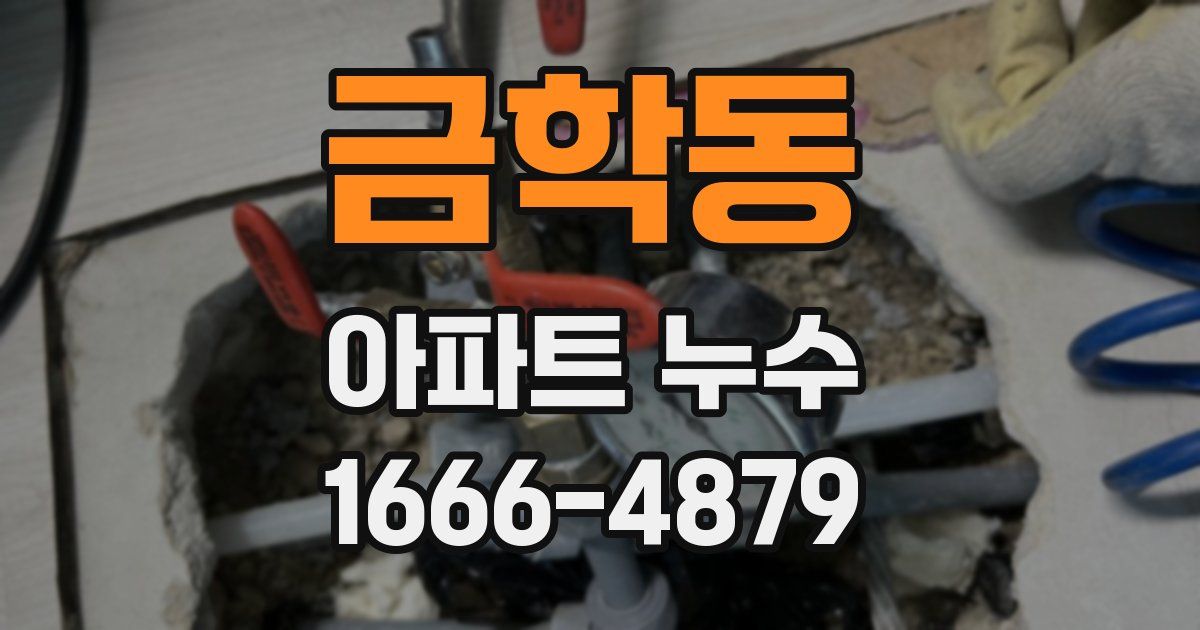 금학동 아파트 누수
