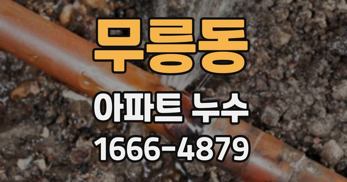 무릉동 아파트 누수