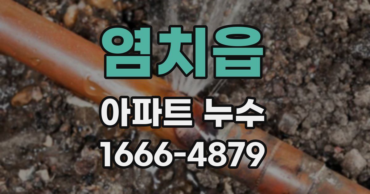 염치읍 아파트 누수