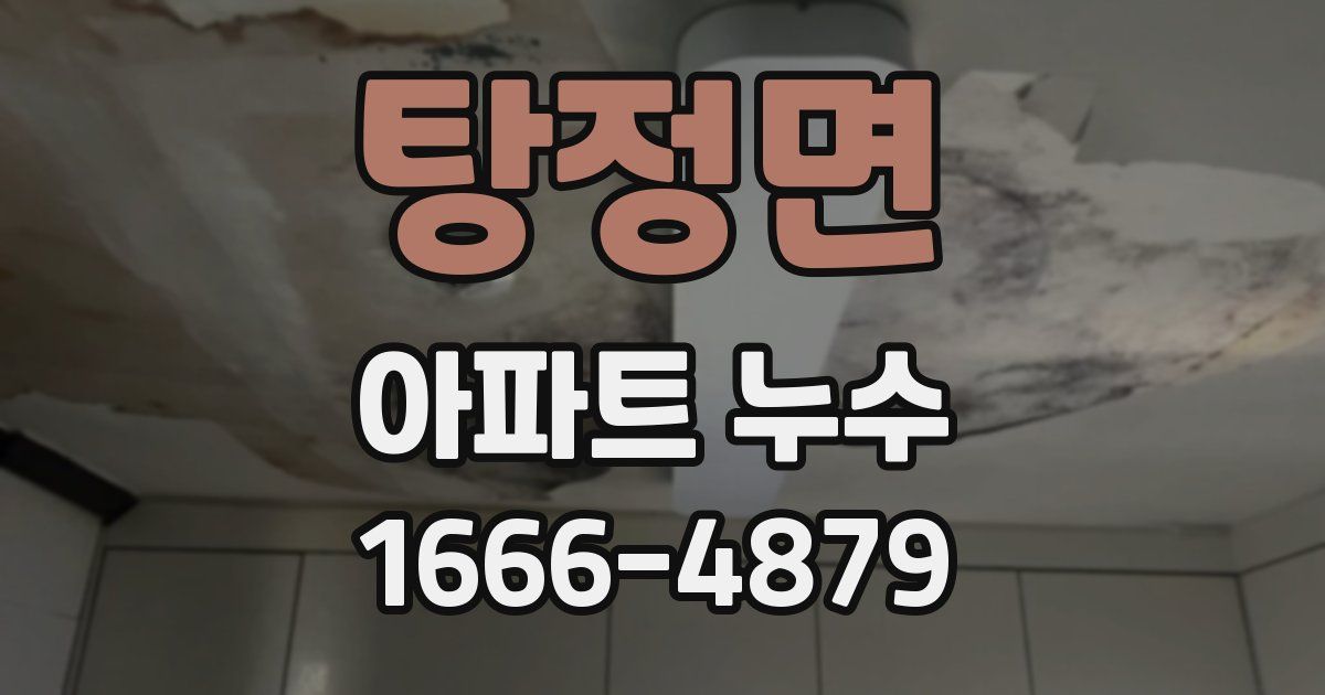 탕정면 아파트 누수