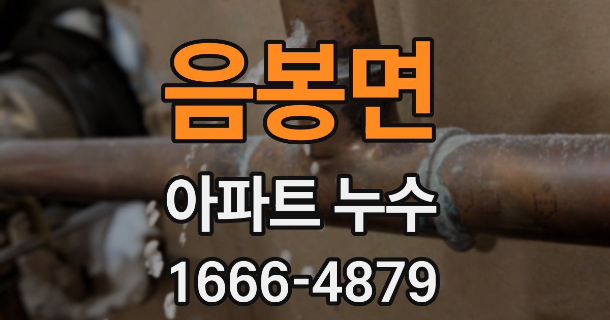 음봉면 아파트 누수