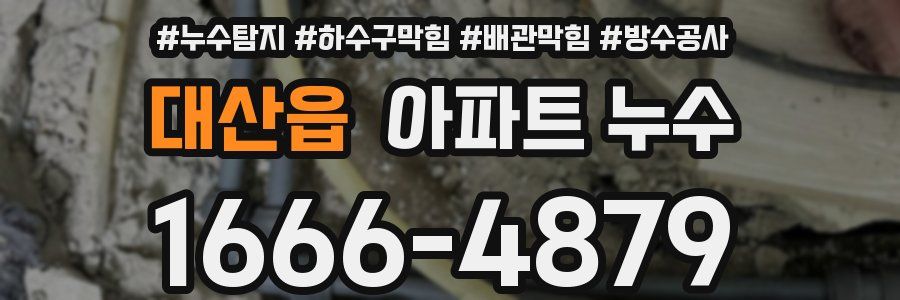 대산읍 아파트 누수