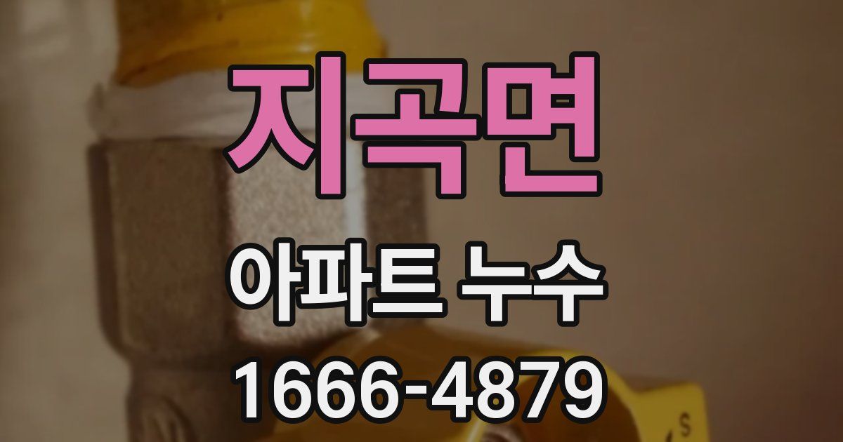 지곡면 아파트 누수