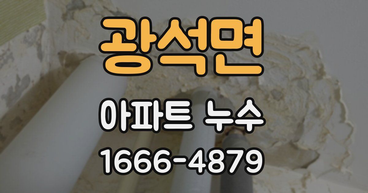 광석면 아파트 누수
