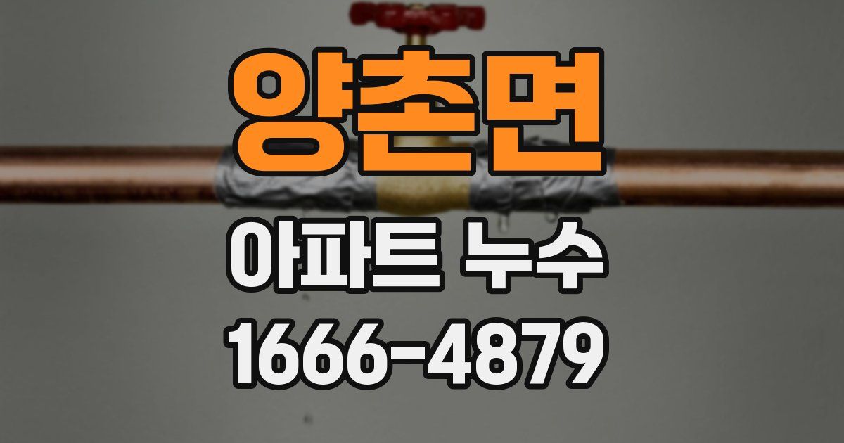 양촌면 아파트 누수