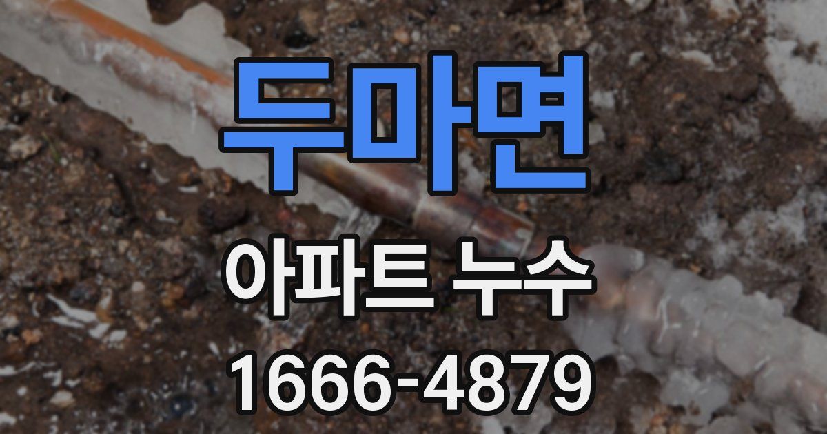 두마면 아파트 누수