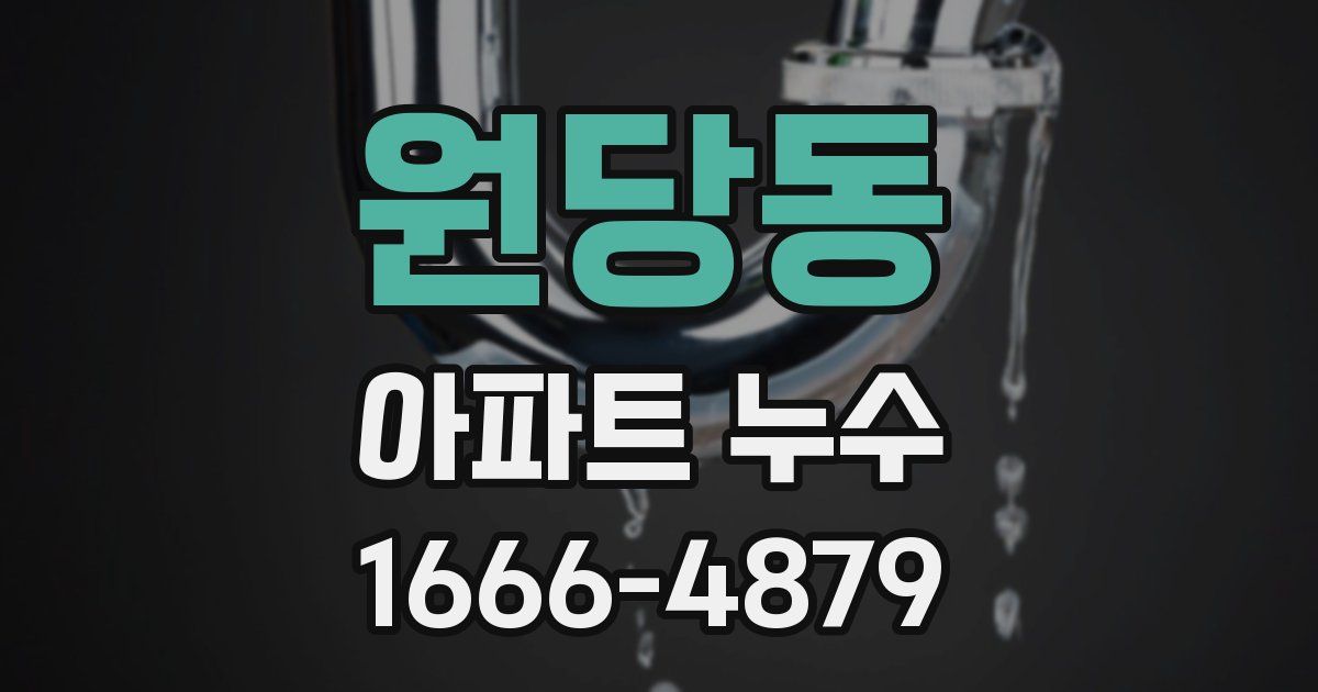 원당동 아파트 누수