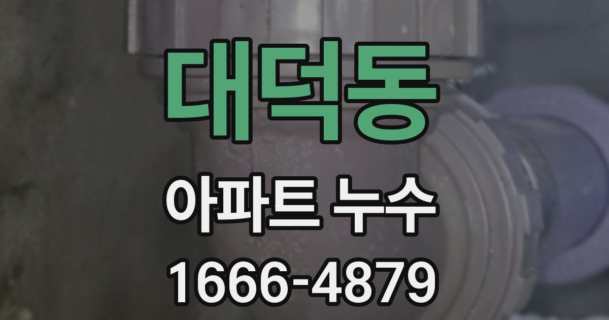 대덕동 아파트 누수